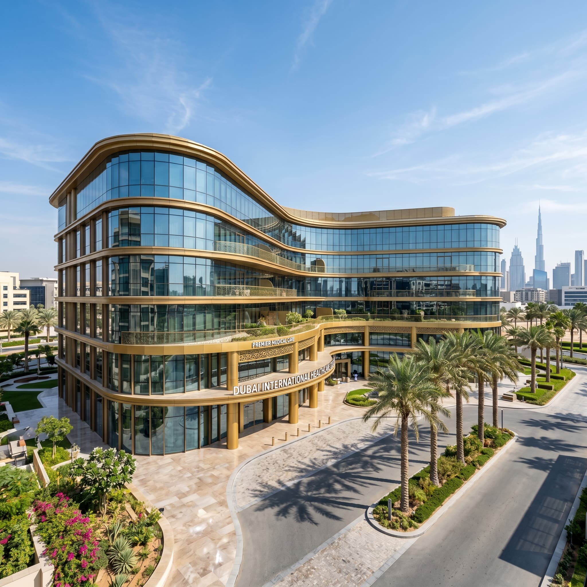Современное медицинское здание в Дубае